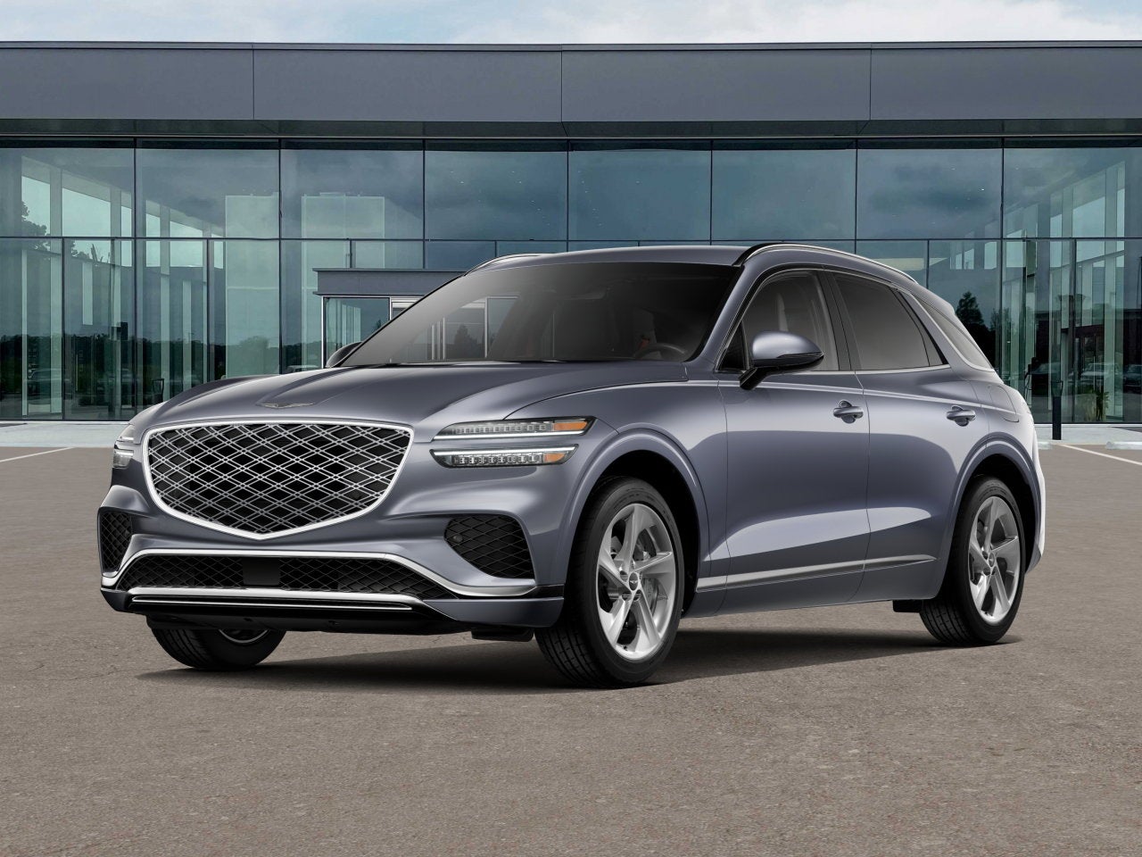 2026 Genesis GV70 2.5T in Ceres Blue — front three-quarter view