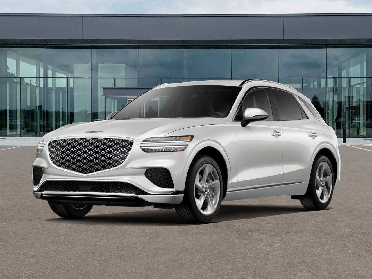 2026 Genesis GV70 2.5T SELECT in Uyuni White — front three-quarter view